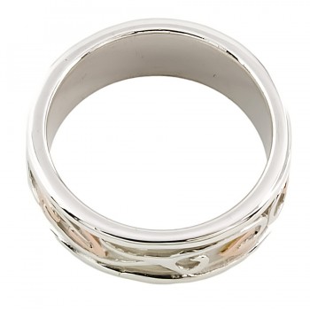 Silver & 9ct gold Clogau Wedding Ring size N